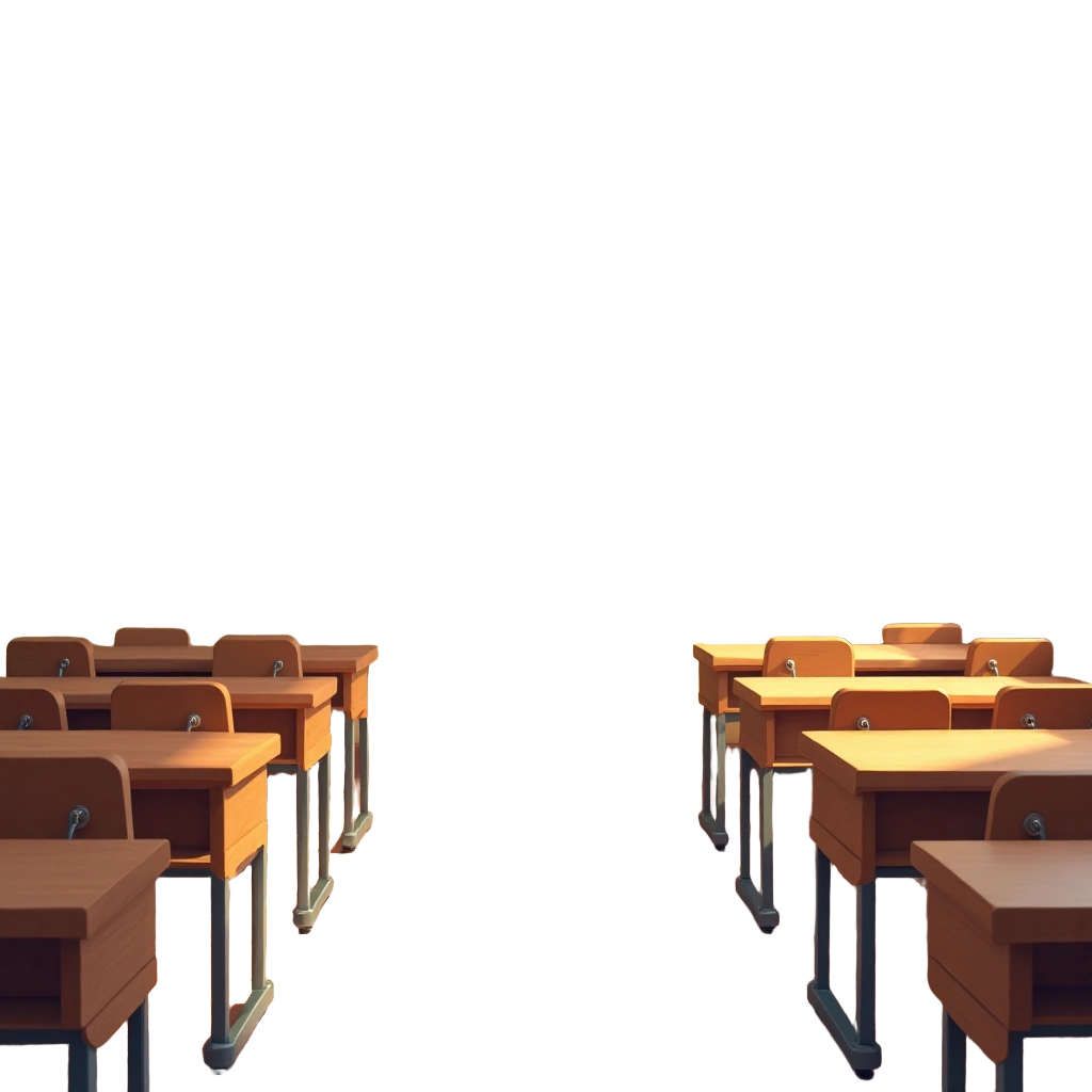 Empty Classroom Desks